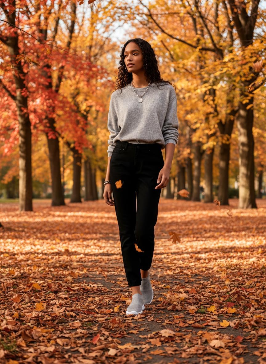 vibdiv Pull-on Shoes Women Sock Sneakers Walking Jogging Yoga Casual Lightweight Indoor Outdoor - Image 2