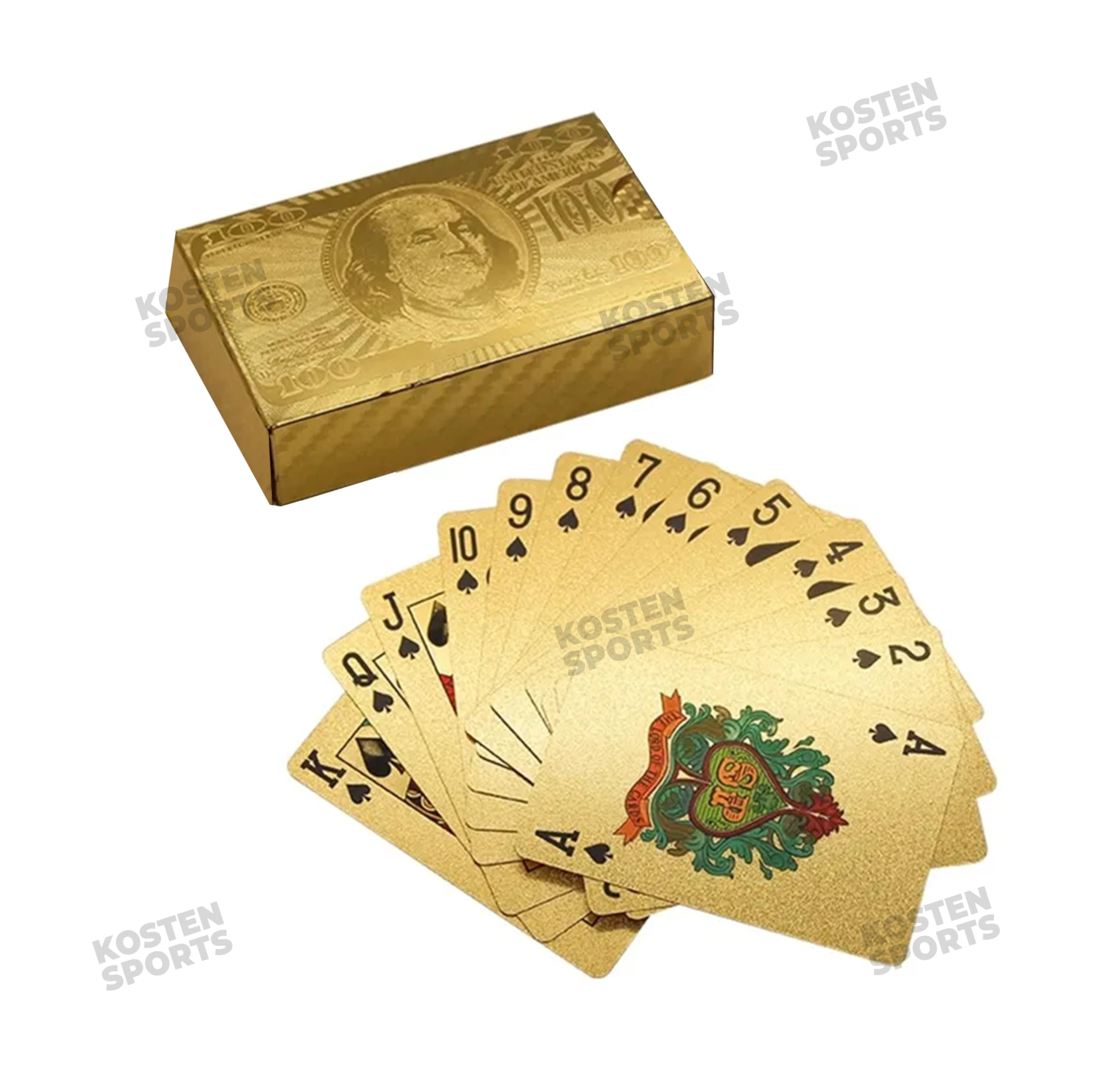 KOSTEN SPORTS Adult Casino Style Poker Chips & Cards Set (Golden) (B0CKW8CQM3) Amazon Price History, Amazon Price Tracker