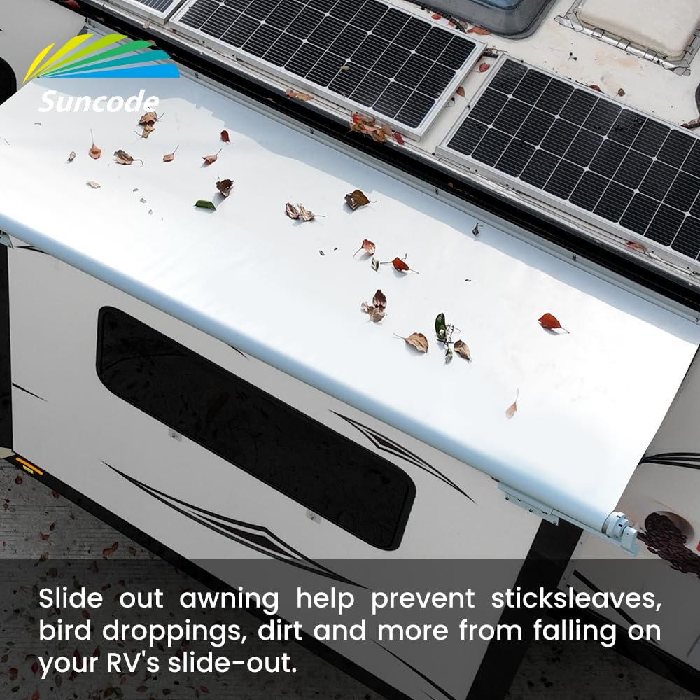 Suncode Slide Topper Awning White RV Slide Out Awning