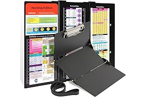 Foldable Clipboard for Nurses with Preprinted Cheat Sheets