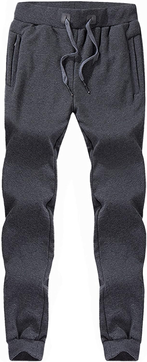 Lentta Men's Fleece Lined Sweatpants Athletic Winter Warm Sherpa Jogger Track Pants - Image 2