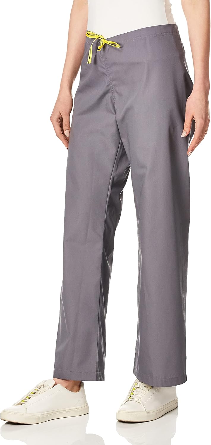 WonderWink Men's Petite Origins Papa Unisex Scrub Pant, Pewter, Large - Image 2