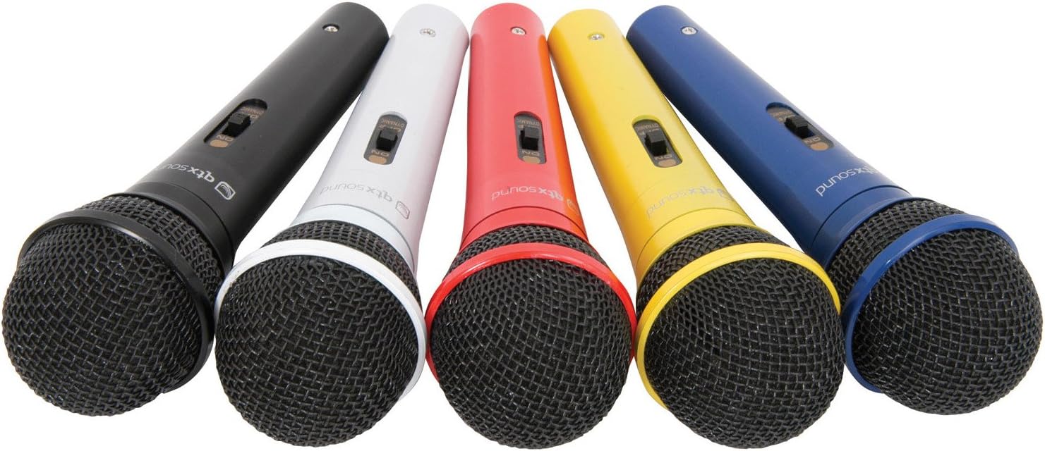 QTX 173.854UK Coloured Microphones (Set of 5)