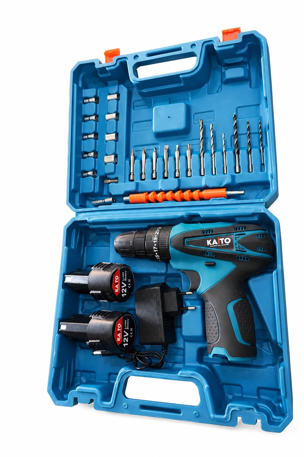 KAITO 12V Cordless Drill with LED Light, 1.5Ah Lithium Battery, Rubber Grip Handle, 0.780kg-image-4