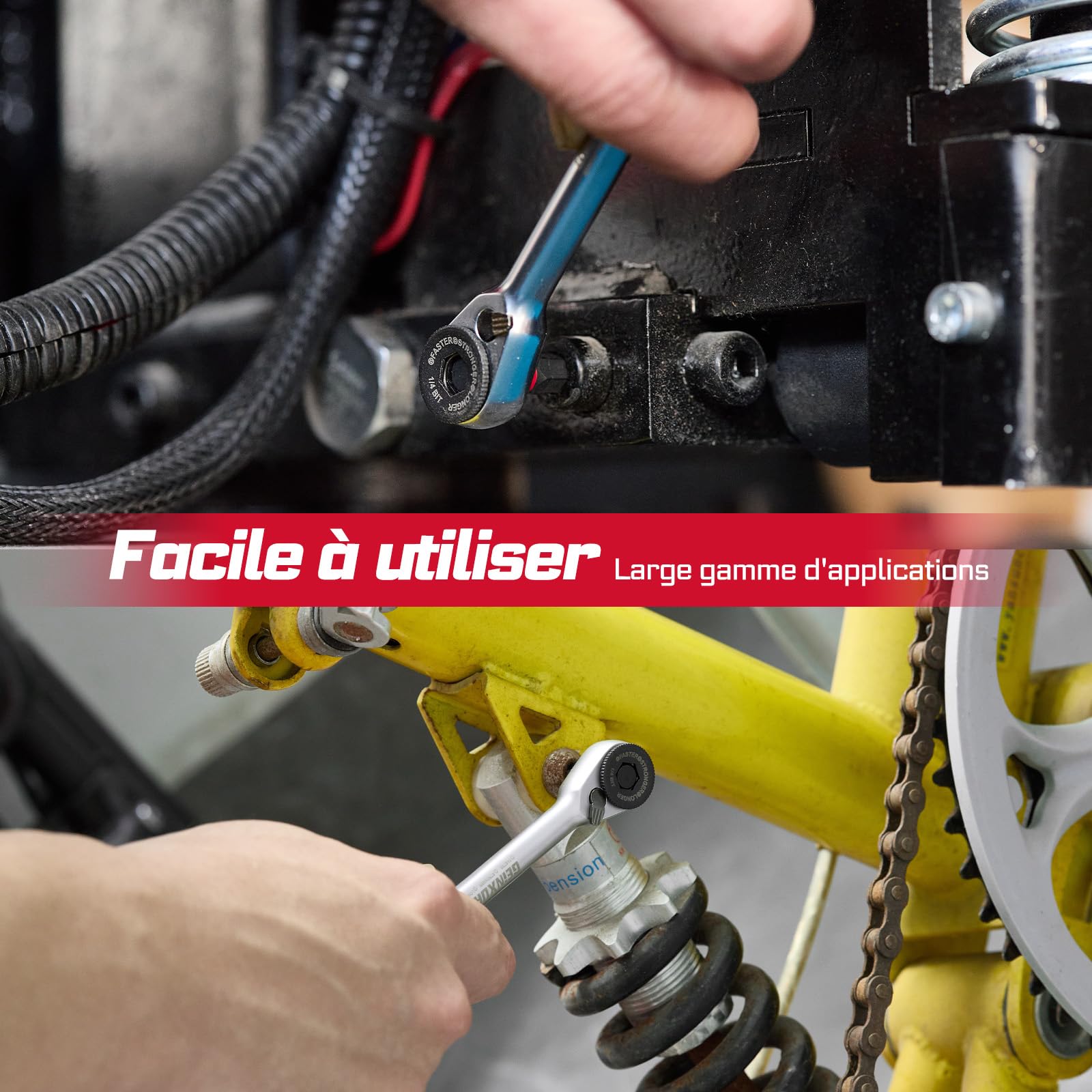 GEINXURN 33 Pièces Mini Jeu de Clés à Cliquet,25 mm Acier S2 jeu d'Embouts Magnétiques(Phillips/Pozidriv/Torx/Hex),Rallonge d'Embout à Six Pans et Douille Hexagonale Magnétique pour Auto, Vélo