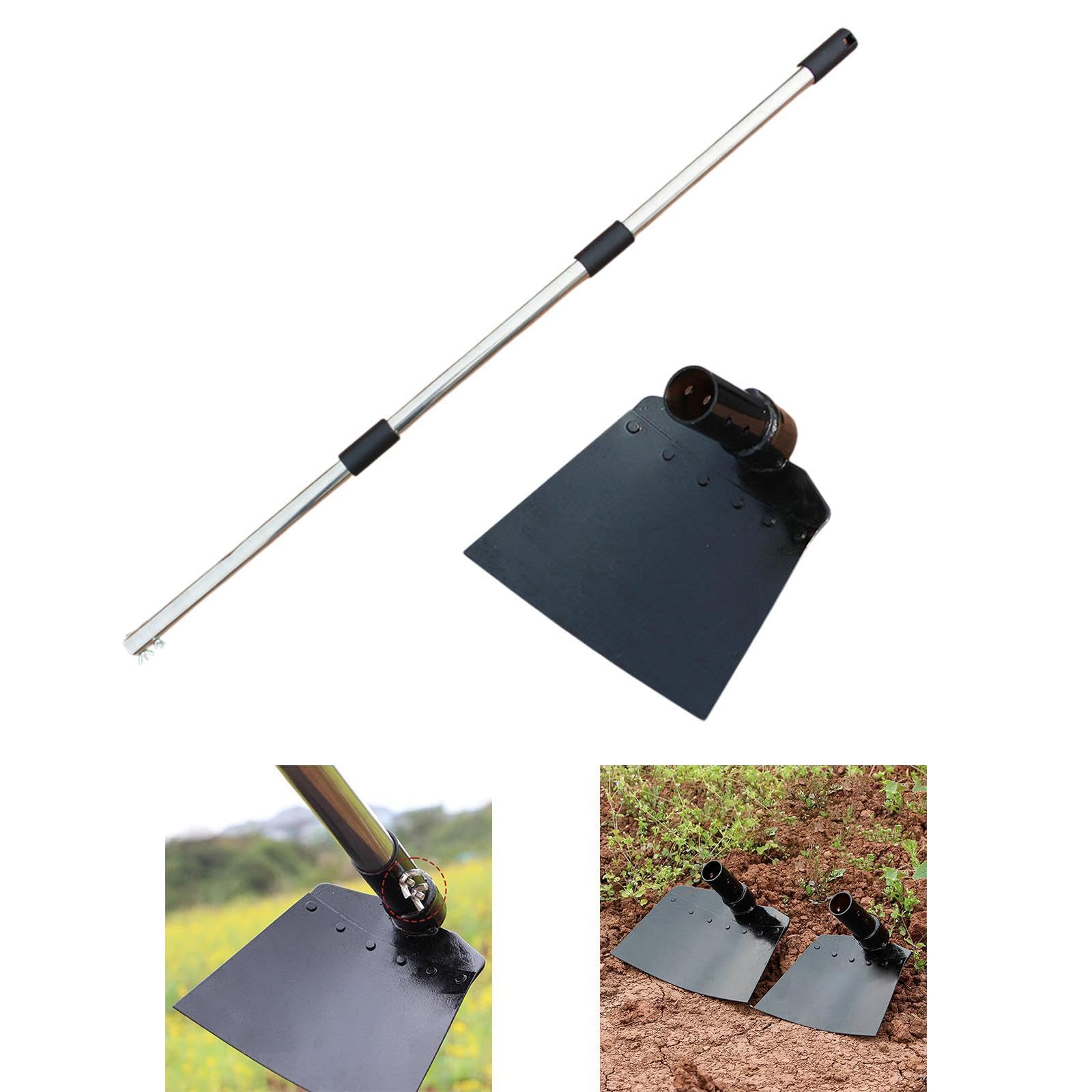 Verstellbare Hacke für Gartenarbeiten und Pflanzenpflege, 18cmx15cm