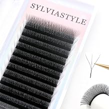 W Shape 3D Eyelash Extensions Volume Premade Fans W-Shaped Lashes 0.07 C/D Curl 8-15mm Faux Mink Matte Black W Shaped EyeLashes D curl, 12mm