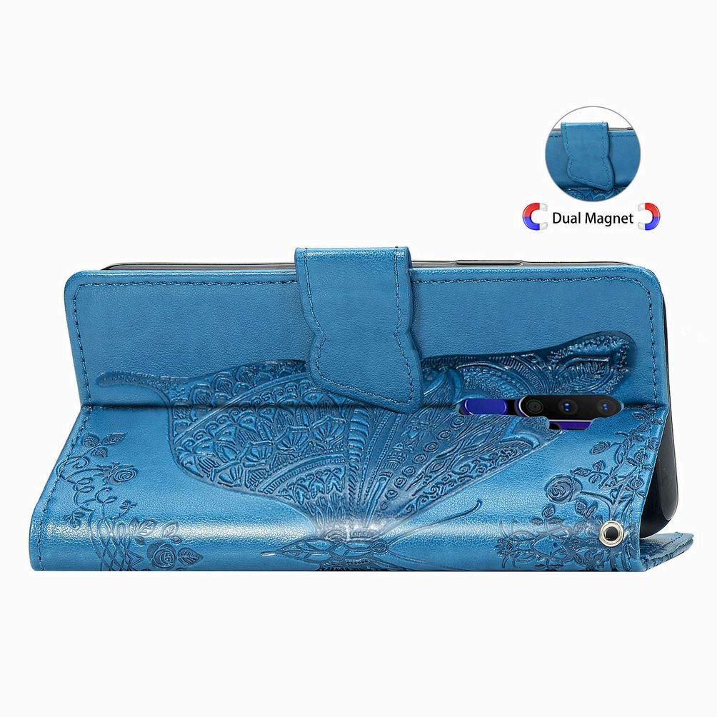 LEMORRY Cover per Oppo A9 2020, Oppo A5 2020 Custodia in Pelle Portafoglio con Portacarte Antiurto Flip Cover TPU Silicone Custodia per Oppo A9 2020 / Oppo A5 2020, Design 3