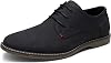 Zapatos de vestir casuales para hombre Jousen, Oxfords retro, zapatos formales de negocios cómodos | Cuero sintético, suela TPR antideslizante, plantilla de látex acolchada, opciones de ancho, para oficina, caminar, boda, iglesia 1