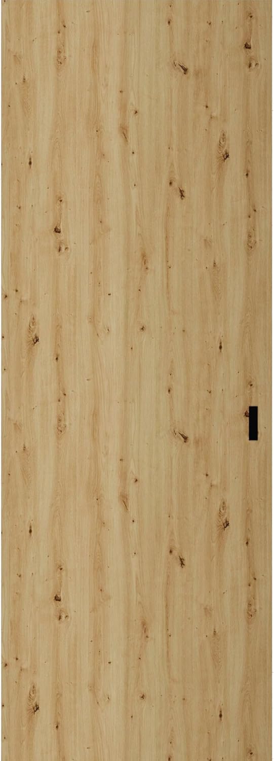 SARTODOORS Interior Hidden Barn | Basic 3001 Ash Franko | Wood Veneer Doors | Magic Concealed Sliding Set | 36" x 84"