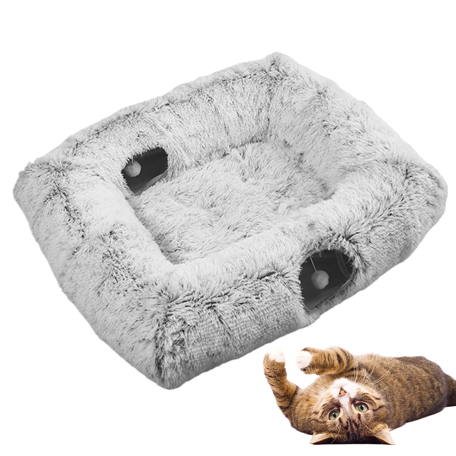 Cuccia tunnel per 4 modi di tana per animali domestici | Tunnel con Giocattolo per Gatto Per balcone, appartamento, camera da , soggiorno, casa, stagionale