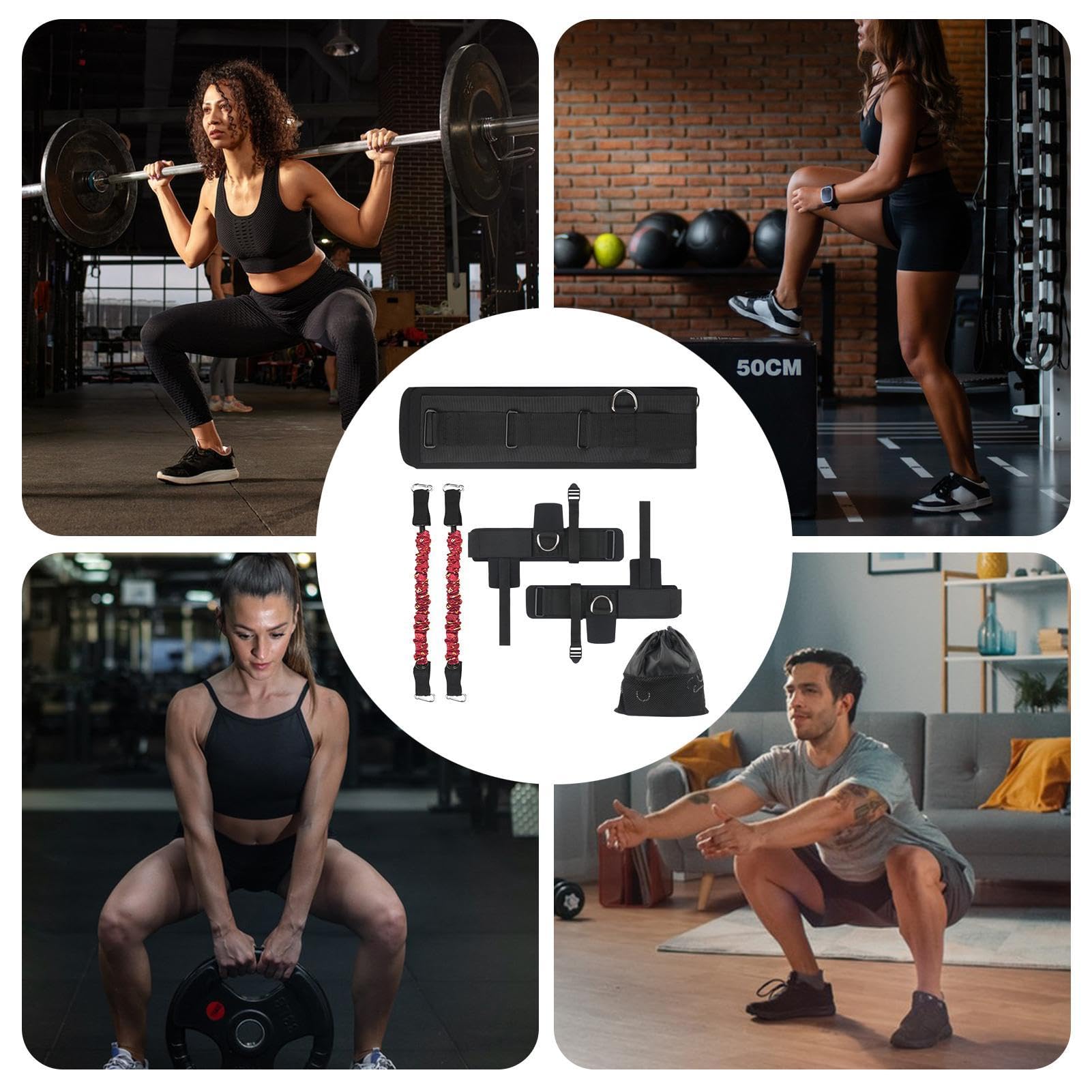 Bounce Allenando Attrezzatura salto verticale Trainer dispositivo, Gamba fasce Forza di formazione per Agilità, Forza Velocità Basket Pallavolo Calcio Taekwondo Boxe esplosiva Power Training,Blu