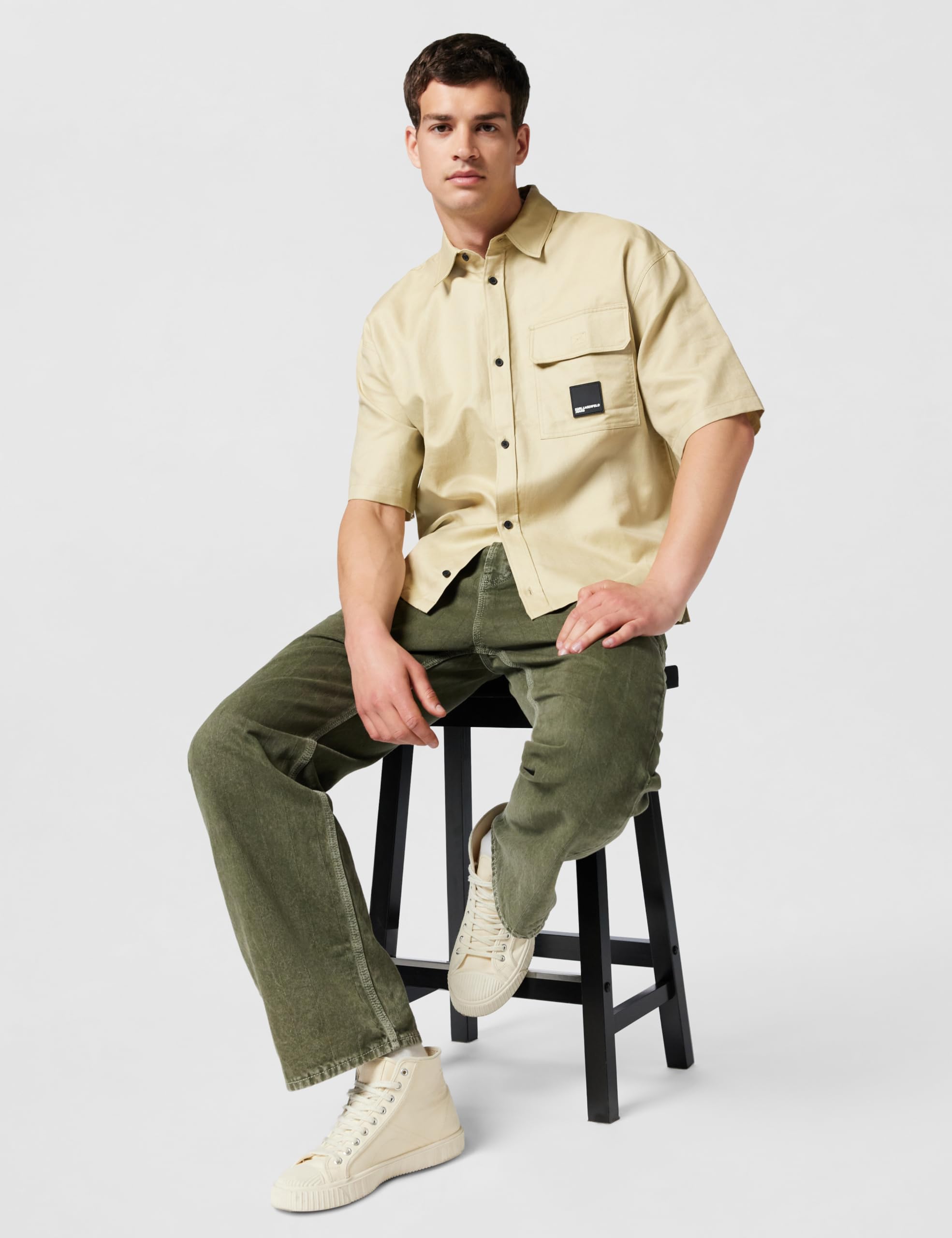Karl Lagerfeld Jeans Herren Short Sleeves Summer Shirt Shirt (1er Pack)