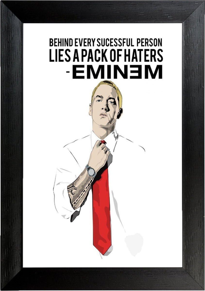 AthahDesigns Behind Every Successful Person Eminem Wall Poster (Paper, Multicolour)