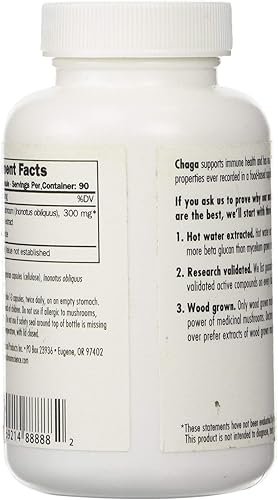 Miniatura 3 de Suplemento dietético Chaga extracto orgánico de hongo Chaga para antienvejecimiento, apoyo inmunológico y energía natural, suplementos herbales