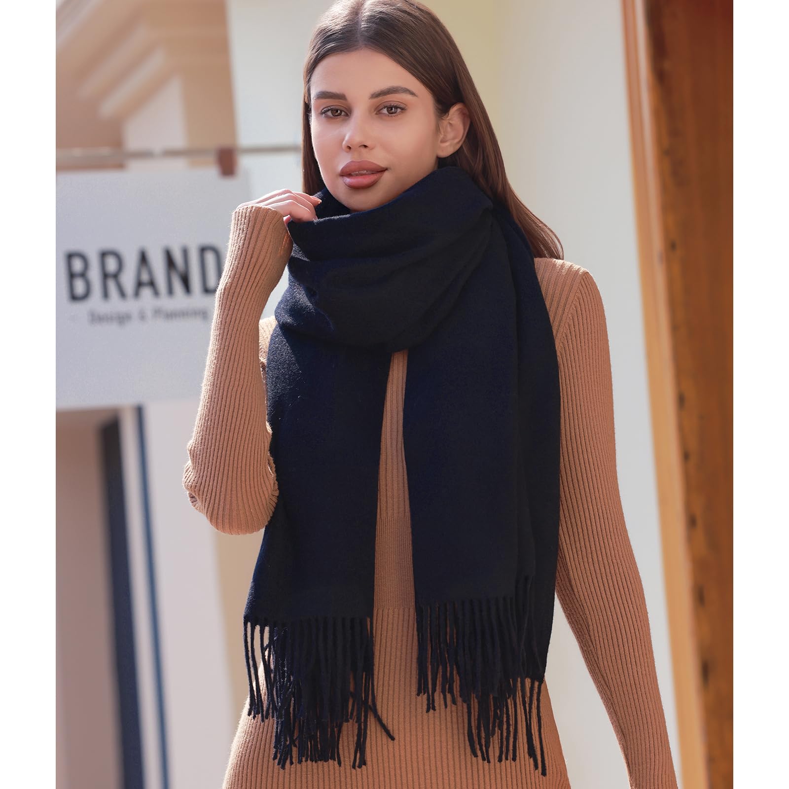 RIIQIICHY Sciarpa Donna Invernale Pashmina Scialle Caldo Stola Elegante per Abito da Sposa Cerimonia Donna