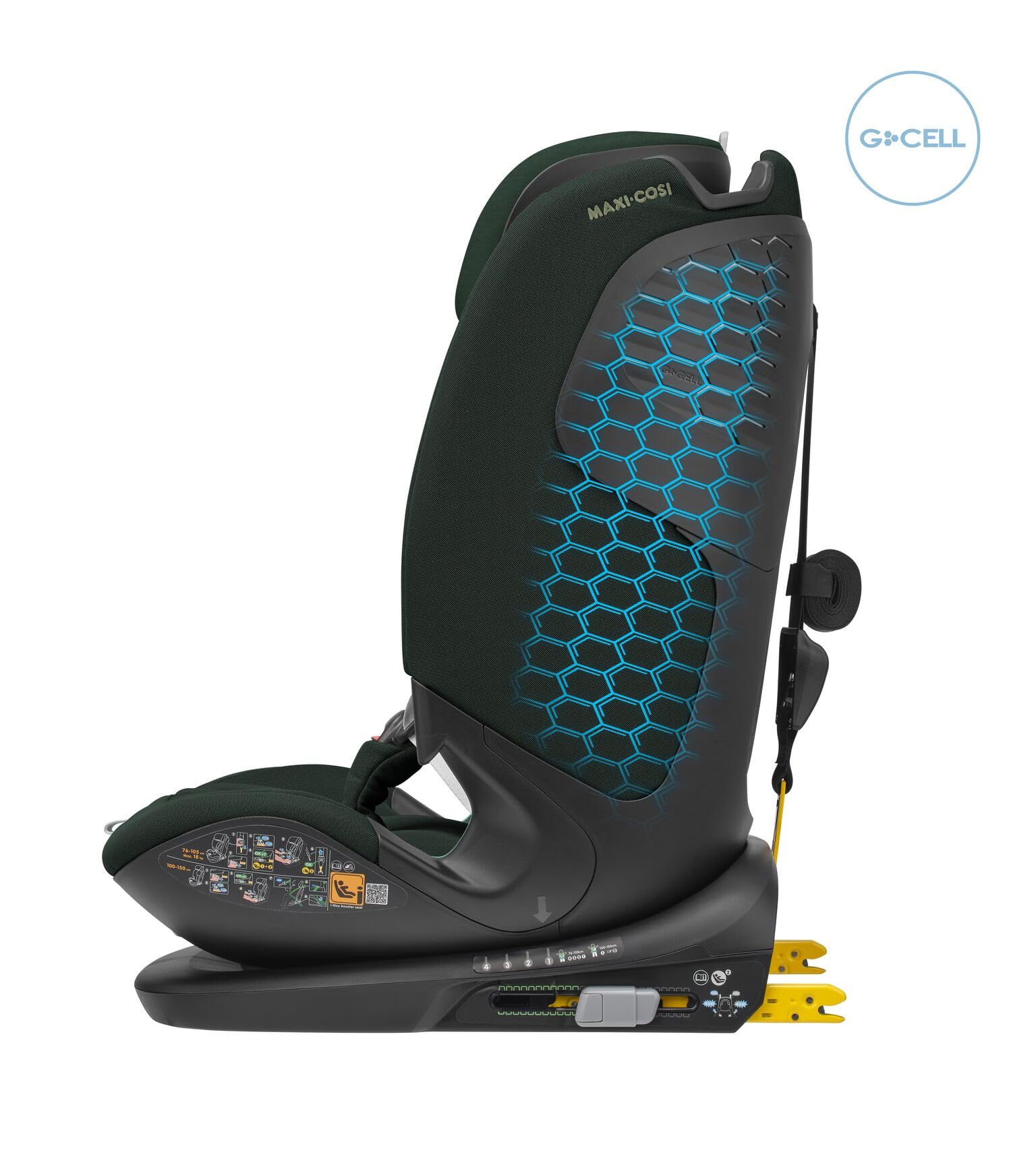 Maxi-Cosi Titan Pro² i-Size, Siège Auto ISOFIX, 15 mois à 12 ans (76 à 150 cm), Rehausseur Voiture Enfant, Protection G-CELL, Harnais Easy-in, ClimaFlow, 4 Positions d'Inclinaison, Authentic Green