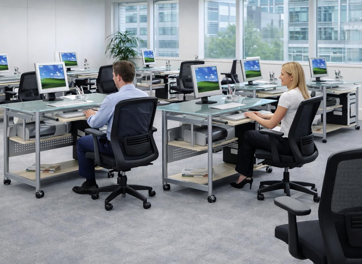 yelloo - Scrivania con Ruote Salvaspazio, Scrivania per Computer Picccola, per Ufficio, Cameretta, Scrivanie Moderne a Rotelle dal Design Semplice, Ideale per Zona Studio e Smart Working (Mod. WHEEL)