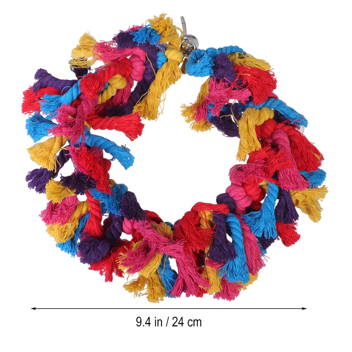 Happyyami Kreatives Vogelspielzeug Aus Baumwollseil Mit Integrierter Glocke Schwingendes -Spielzeug Für Papageien Nymphensittiche Und Andere Kleine Vögel Farben Zufällig