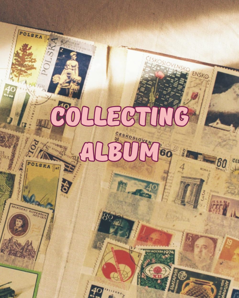 Stamps Collecting Album: Junk Journal for Stamp Puncher, Self-punched Stamps Book