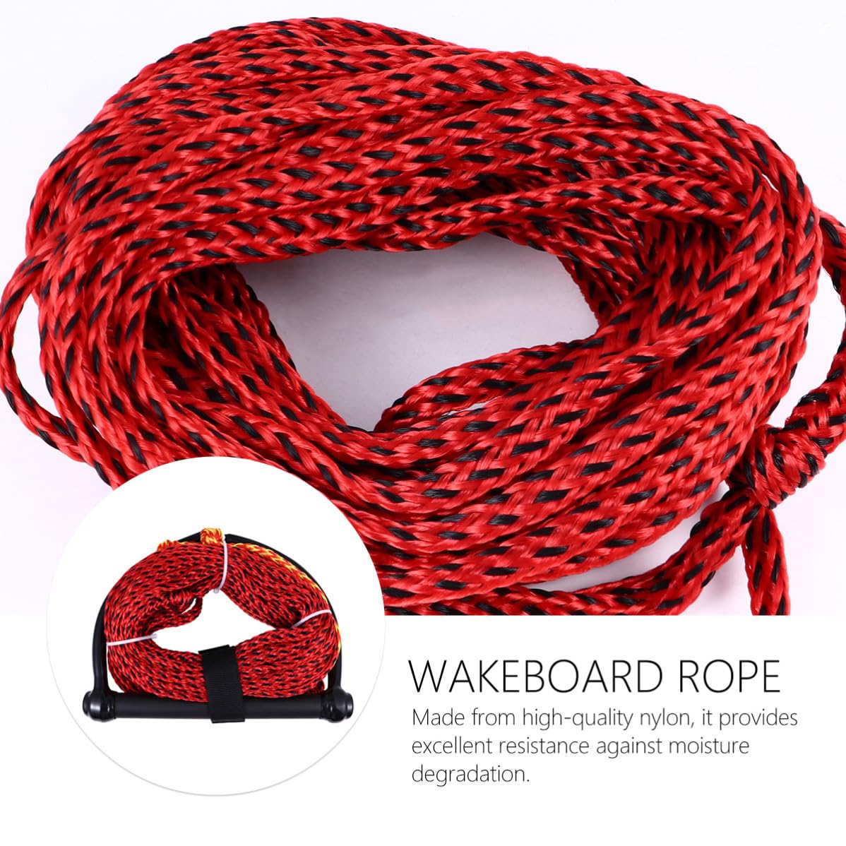 Zugseil mit Griff für Wasserski und Wakeboard, Nylon, 1 Stück Zufällige Farbe