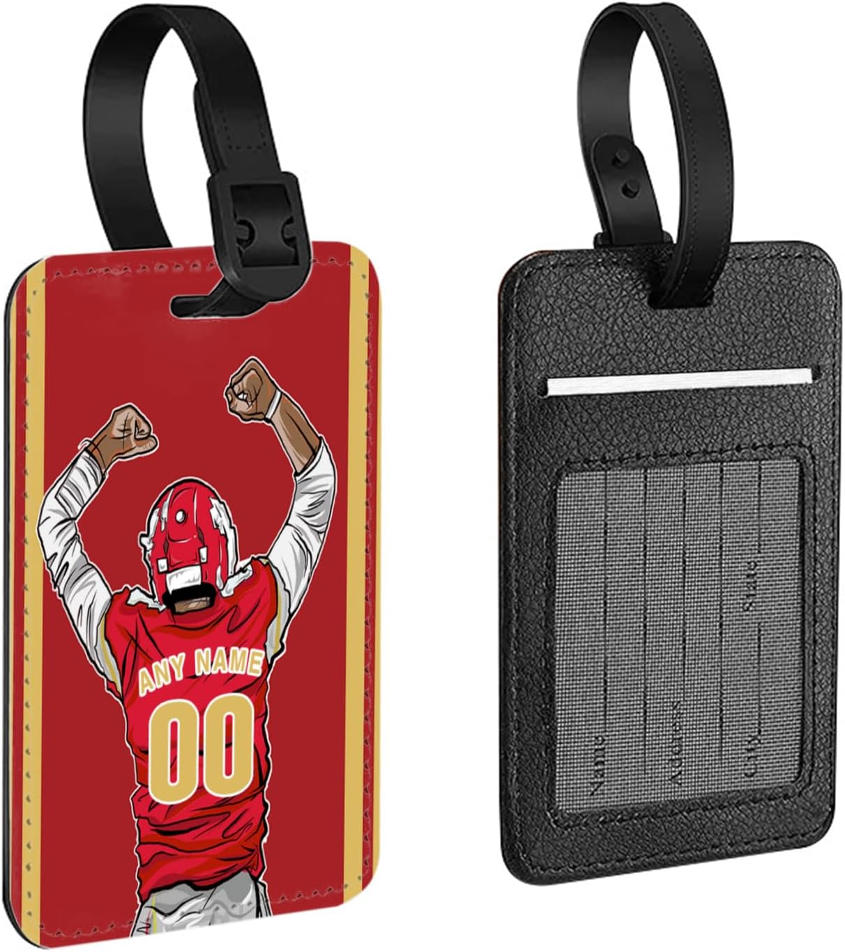 Personalized Custom Football Jersey Luggage Tag with Name
