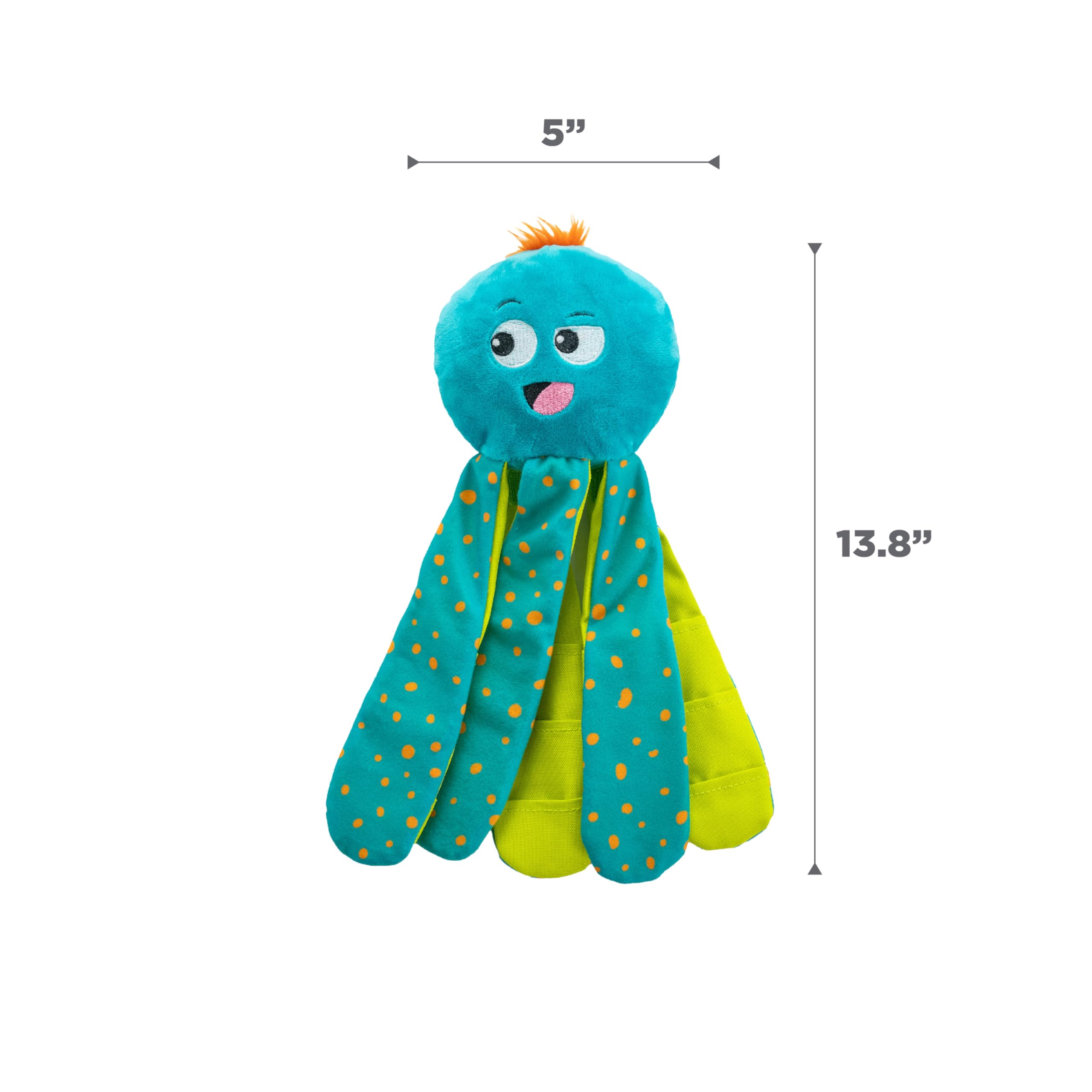Outward Hound by Nina Ottosson Silly Legz Interactive Plush Dog Puzzle, Dog Enrichment Toys, Plush, Floppy, Long, Octopus, Blue - image 7