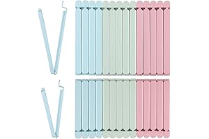 Bag Sealer Clips for Fresh Snacks: 30 Bag Sealing Clips in Varied Sizes