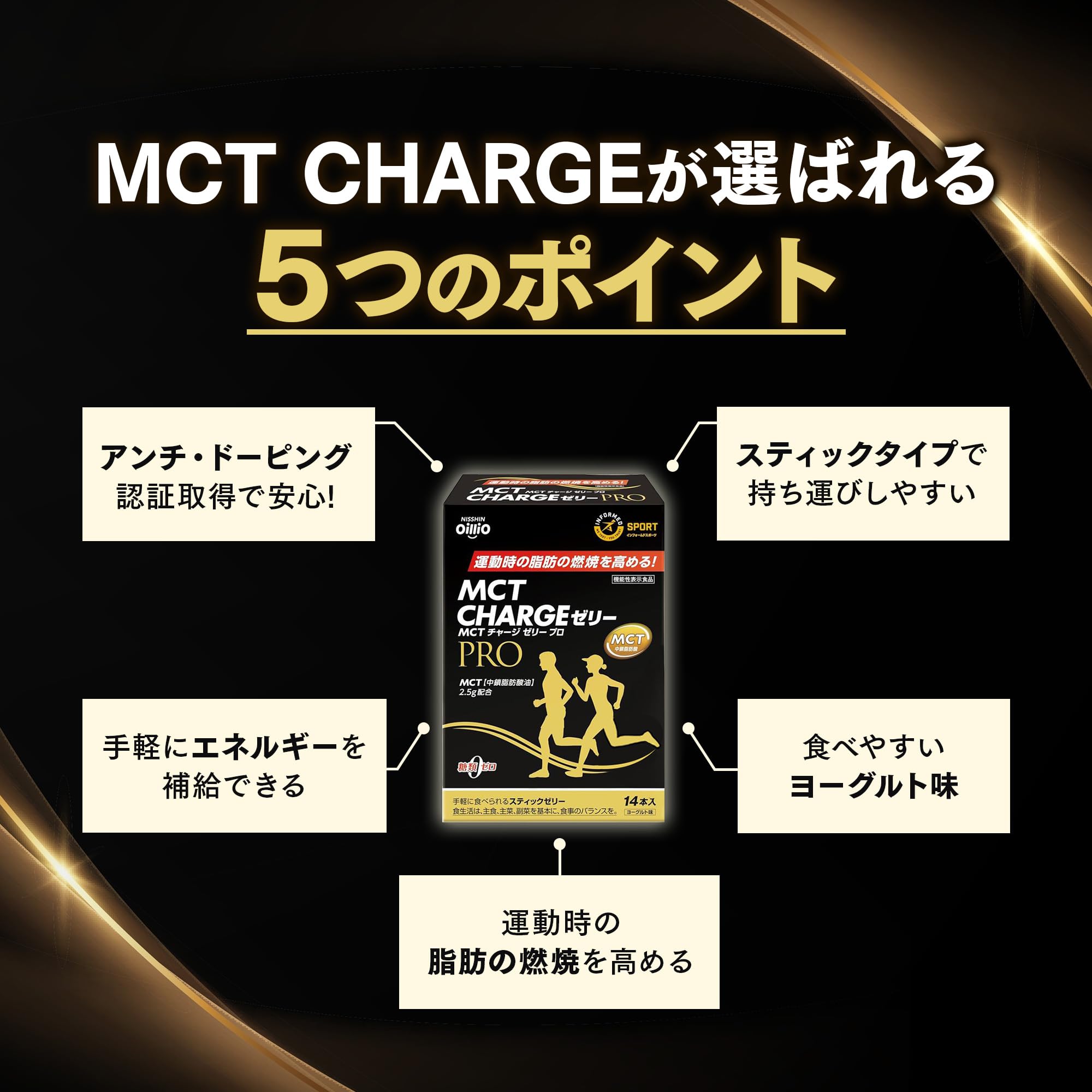 新品未開封】MCT CHARGEゼリーPRO 14本入り 12箱 Amazon.co.jp: 日清 