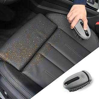 Carpet and Upholstery Cleaning Brush, Detailing Supplies, Carpet Scrubber Stiff Bristle Detailing Scrub Brushes, Universal Car Accessories Interior Leather Brush for Car and Home