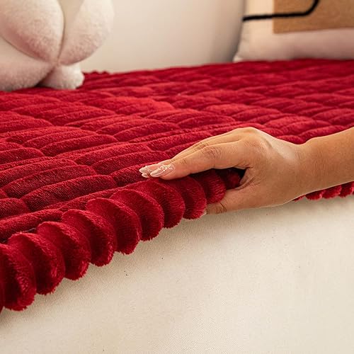 Miniatura 51 de vctops Funda de Sofá a Rayas de Pana Súper Suave Funda de Sofá Seccional Lavable Antideslizante Protector de Muebles para Niños Perros Mascotas, 1