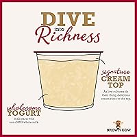 Vista 3 de Brown Cow Cream Top Vanilla Whole Milk Yogurt, 5.3 oz. Cup - Creamy, Delicious Yogurt