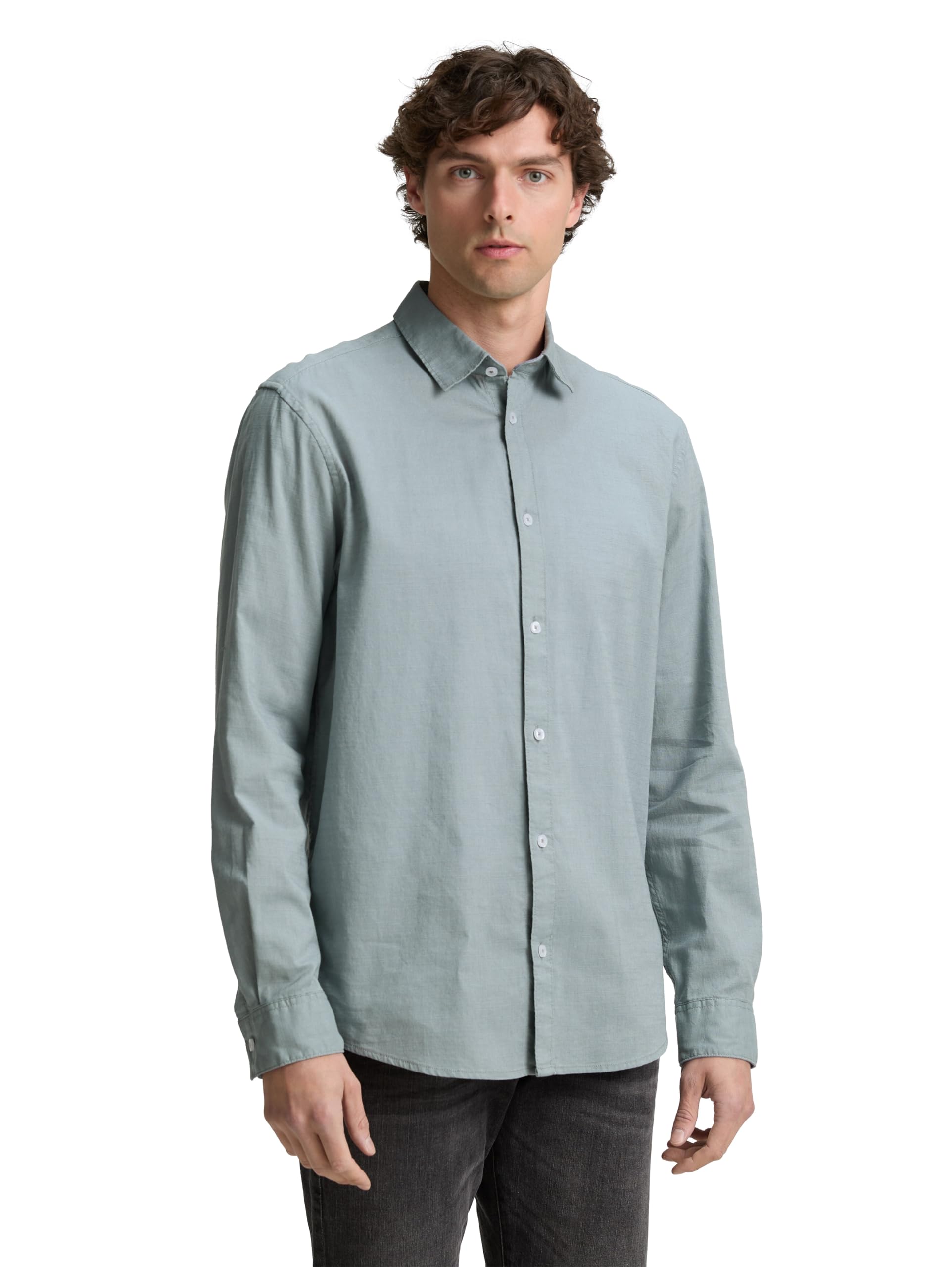 TOM TAILOR Herren Regular Fit Chambray Hemd