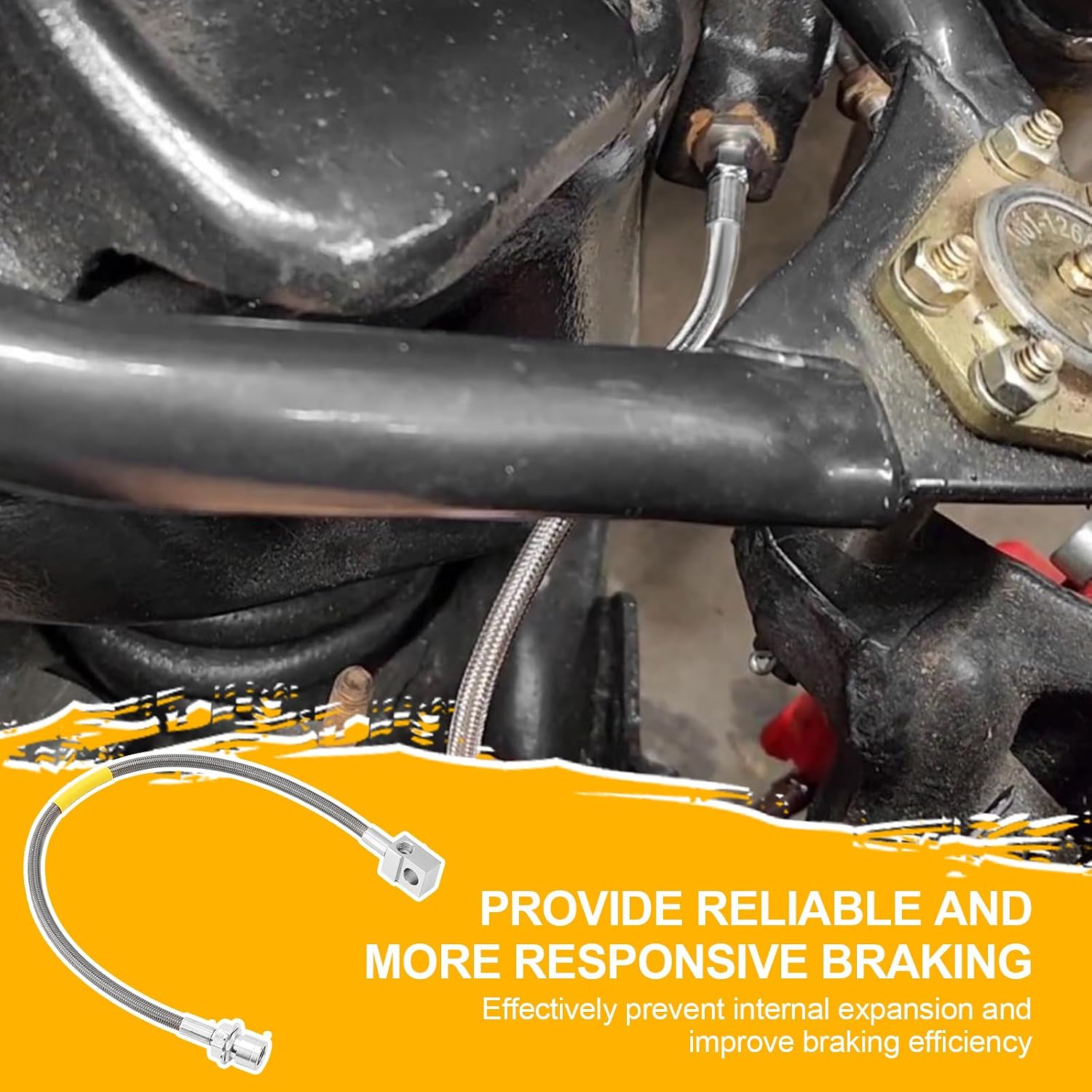 Rear Extended Stainless Steel Brake Line 89335S Compatible with 1971-1991 Chevy GMC C/K 15 20 25 Blazer 4"-6" Lift