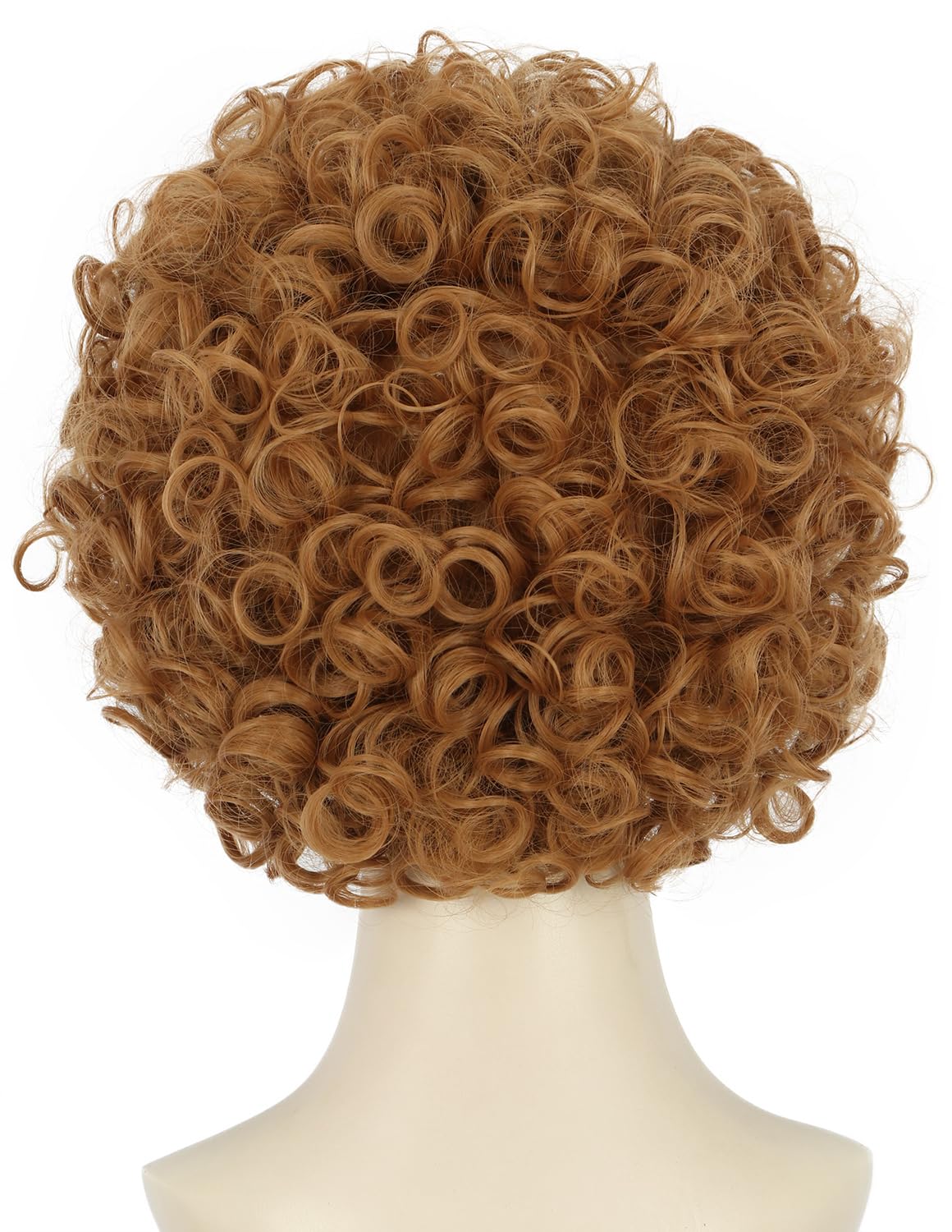 yuehong Short Curly Light Brown Women Wig Fluffy Afro Anime Cosplay Costume Hair Soft Breathable Heat Resistant Synthetic Fibers Wig - Image 4