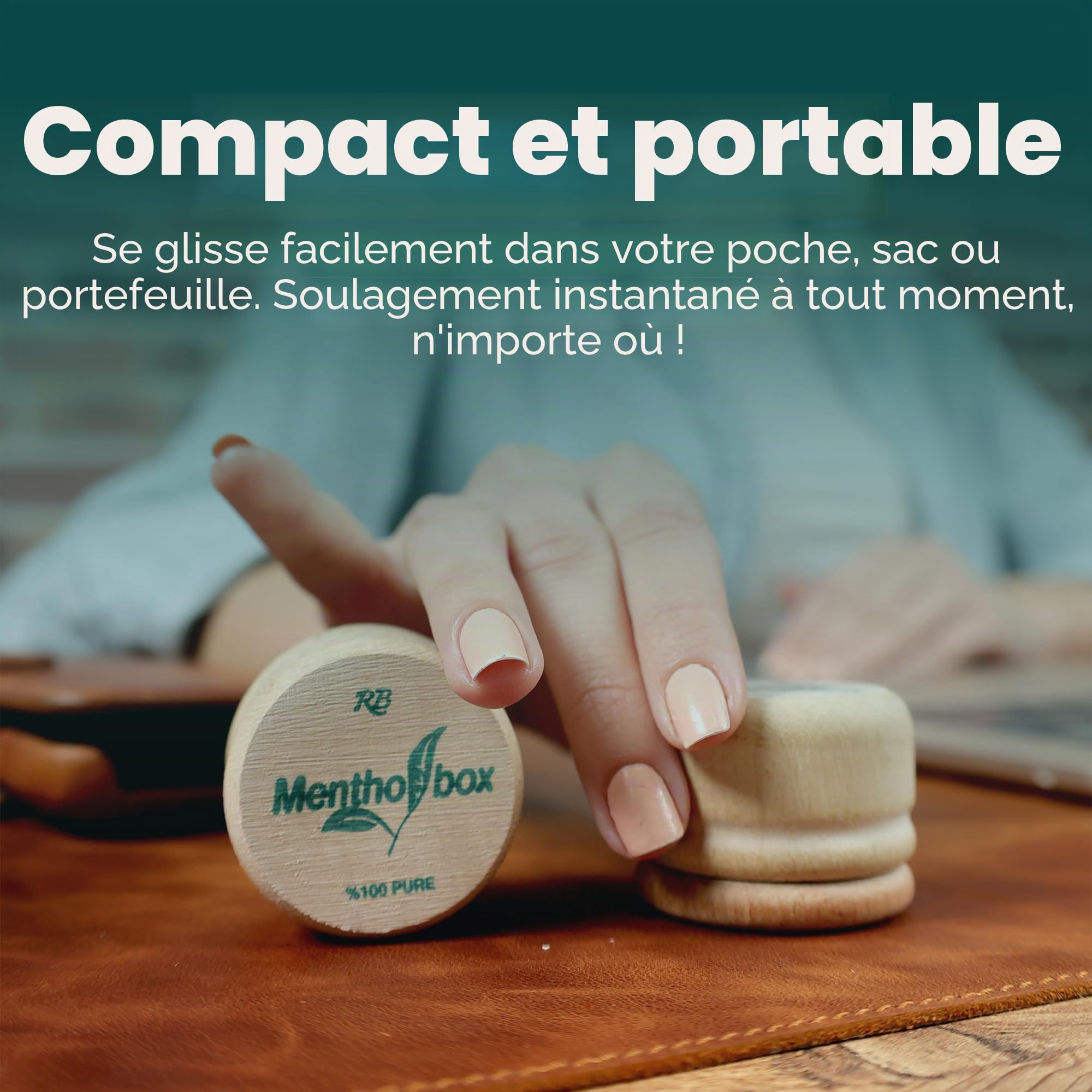 Mentholstein, boîte de menthol, migraine, macaron menthol rafraîchissant et glaçant, à appliquer sur le front et la nuque, massage spa au menthol, menthol cristal pur (3x6g)