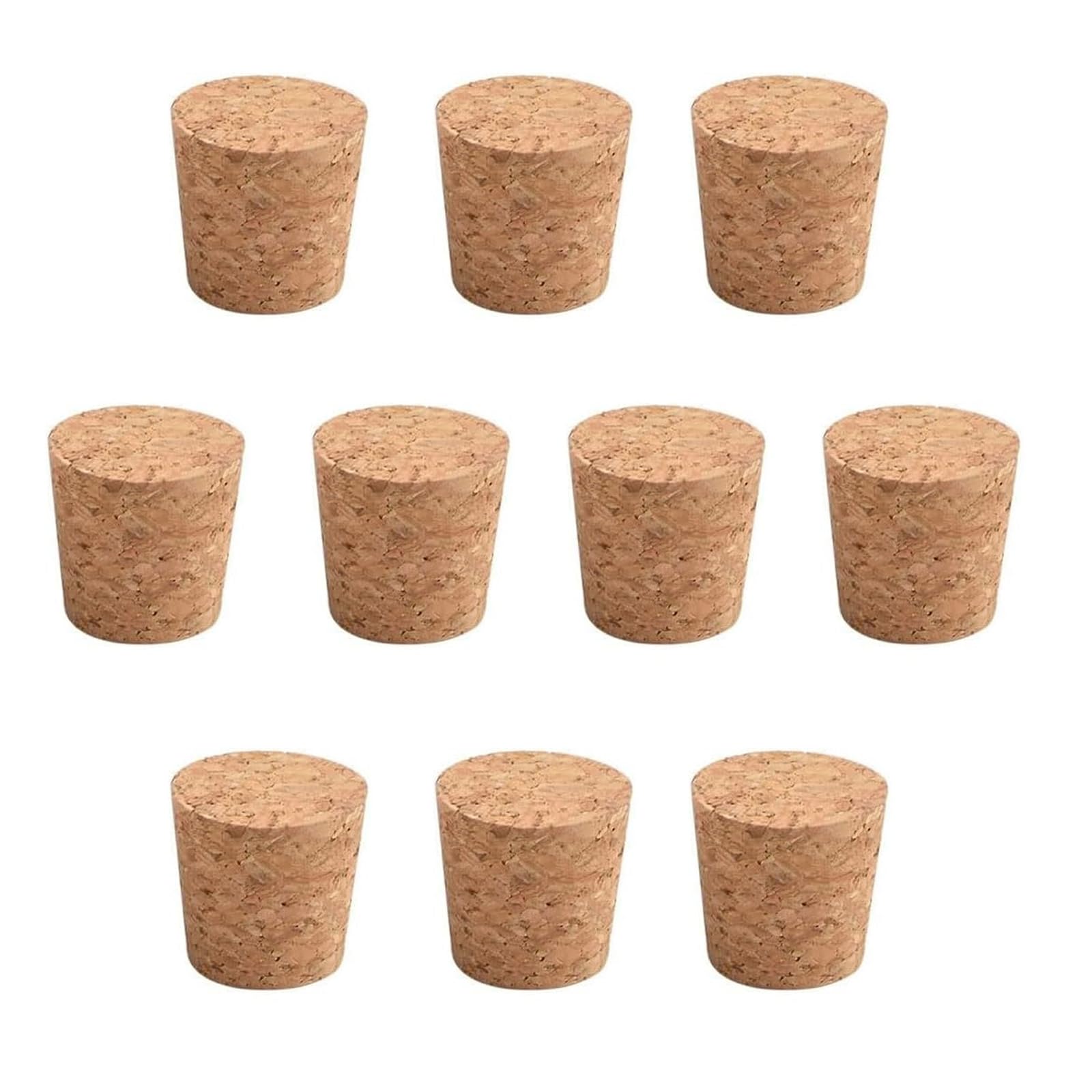 INCREWAY 10 PCS Wooden Cork Stopper, Conical Wine Bottle Stopper, Replacement Corks for Beer Bottles, Glass Bottle Jars Sealer