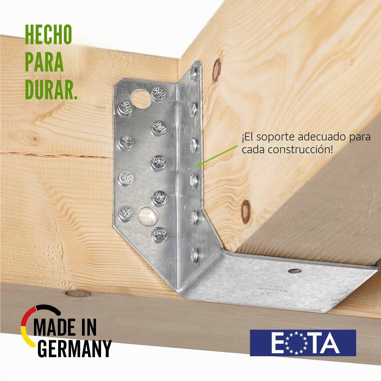 GAH-Alberts 331375 Zapata de viga tipo A - sendzimir galvanizado, 60 x 100 mm / 6 piezas