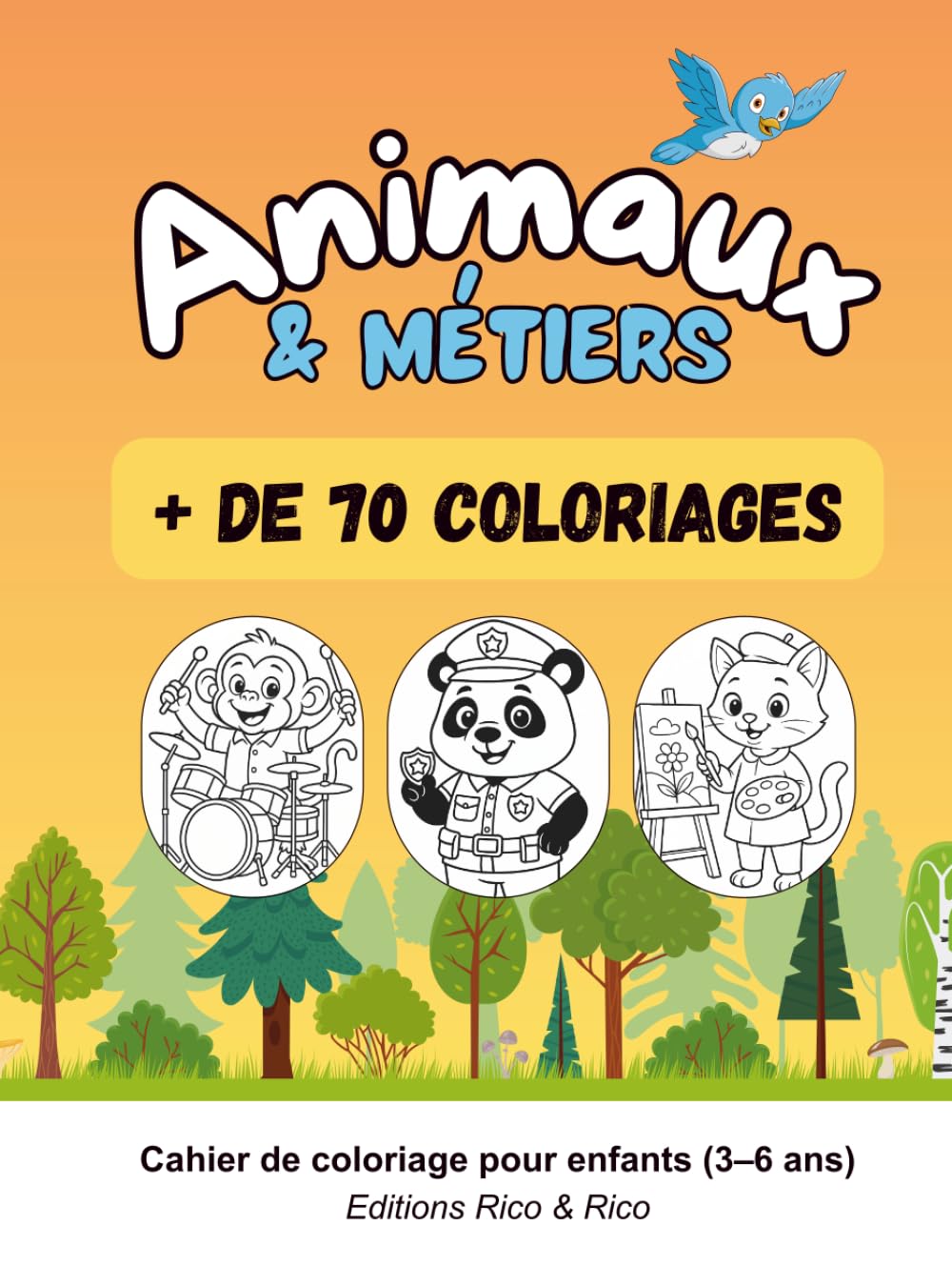 Coloriage enfants 3-6 ans : +70 dessins animaux et métiers