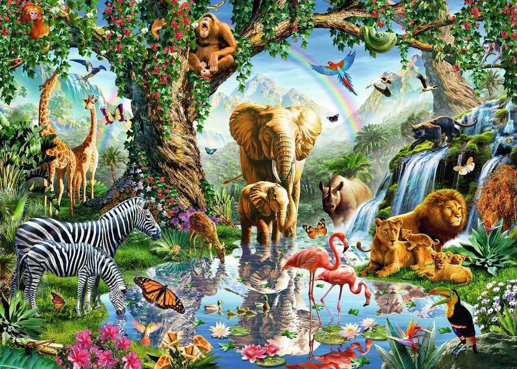 Ravensburger Adventures in The Jungle-1000 Piece Jigsaw Puzzle
