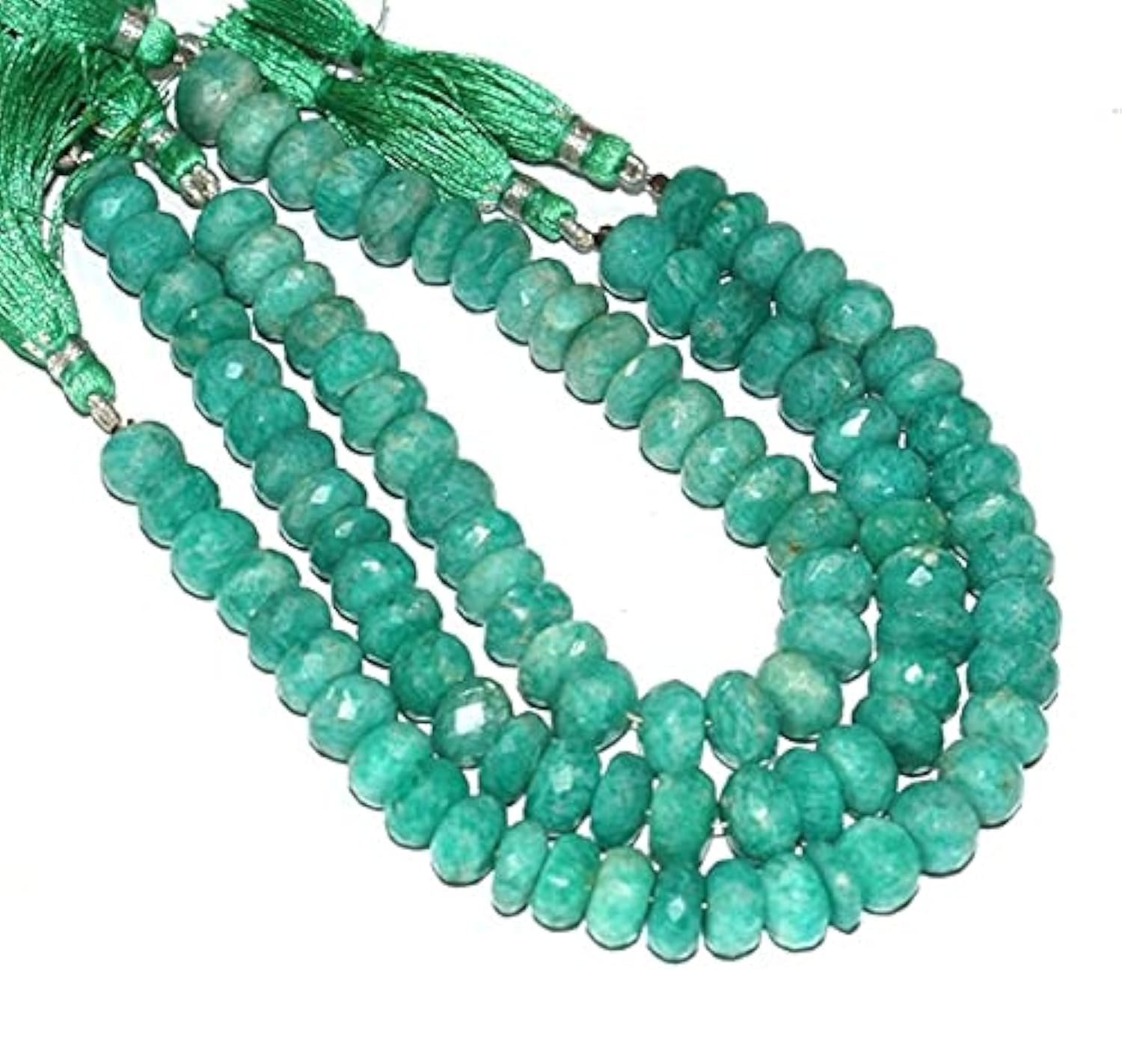 Perles amazonite du Brésil de qualité supérieure facettées pour création de bijoux raffinés