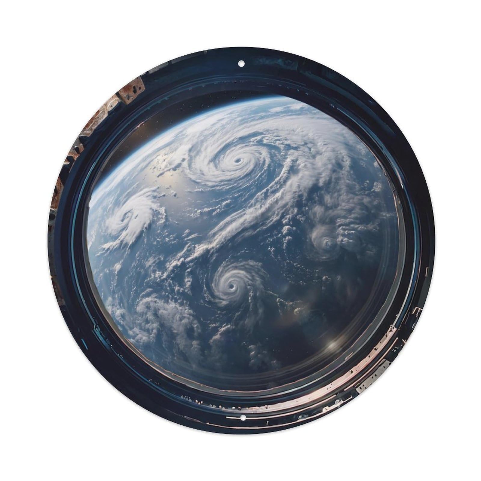 Earth Cloud Patterns Closeup Metal Tin Sign