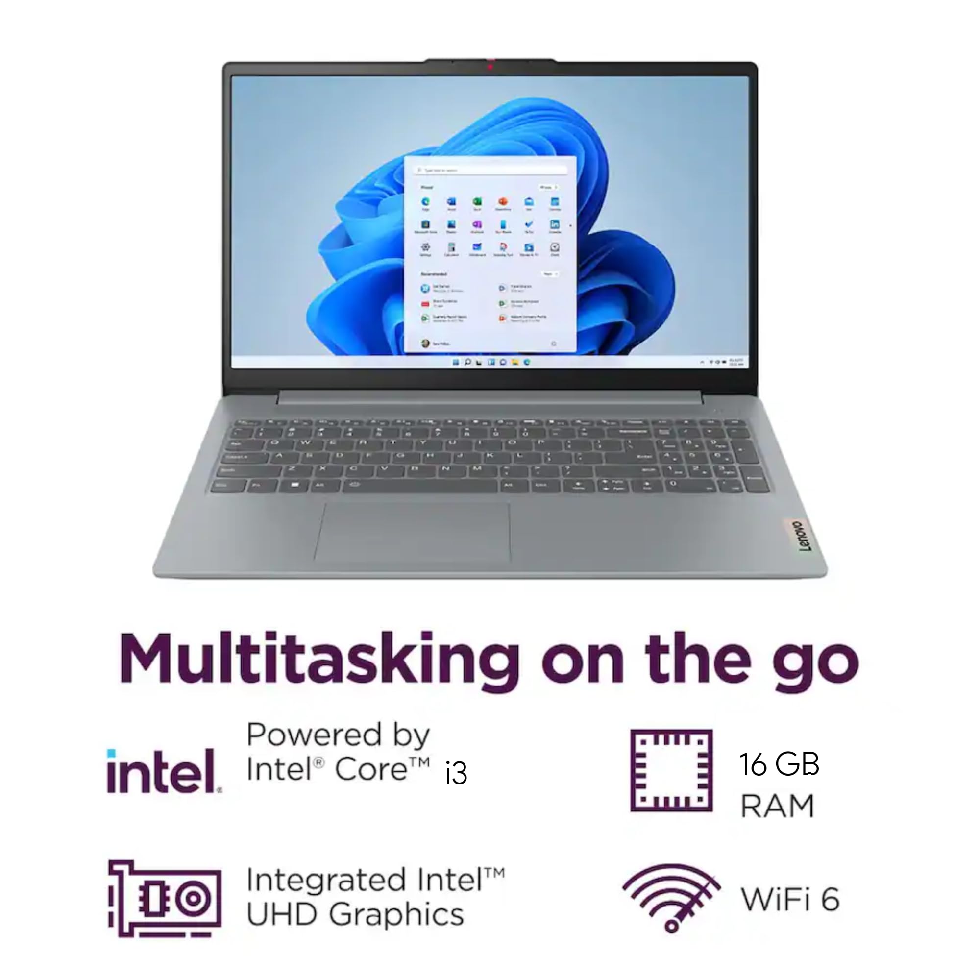Lenovo IdeaPad Slim 3i 15.6" Full HD Touchscreen Laptop • Intel Core i3 • 16GB Memory • 512GB External and 256GB SSD • Windows 11 with Lifetime Office 365 for Web • no Mouse