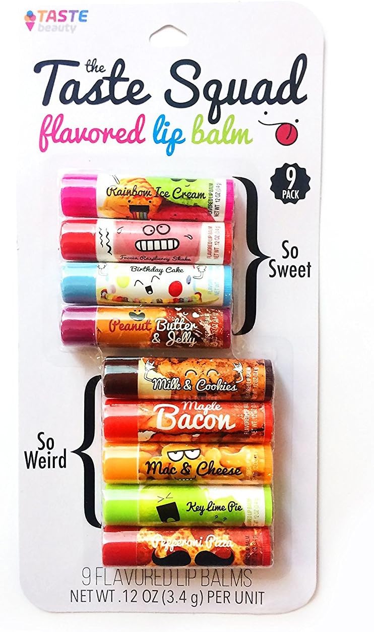 Taste Squad Flavored Lip Balm, 9 Pack