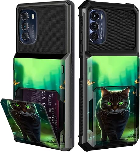 Wallet Case for Moto G Stylus 5G 2022, Slim 5 Card Holder Flip Cover with Hidden