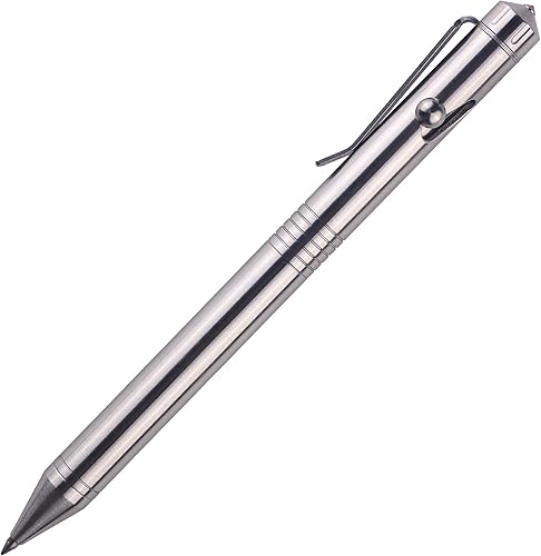 Miniatura 1 de SMOOTHERPRO Bolt Action Pen - Bolígrafo de acero inoxidable decente compatible con Pilot G2, clip de acero inoxidable duradero para diseño de