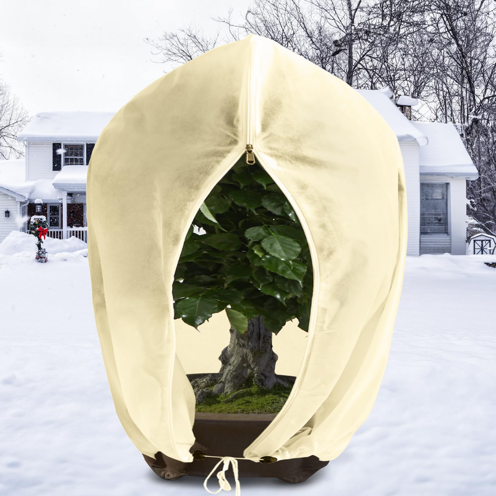1pc Winterschutz für Pflanzen, 250x360 cm Winterschutz Kübelpflanzensack