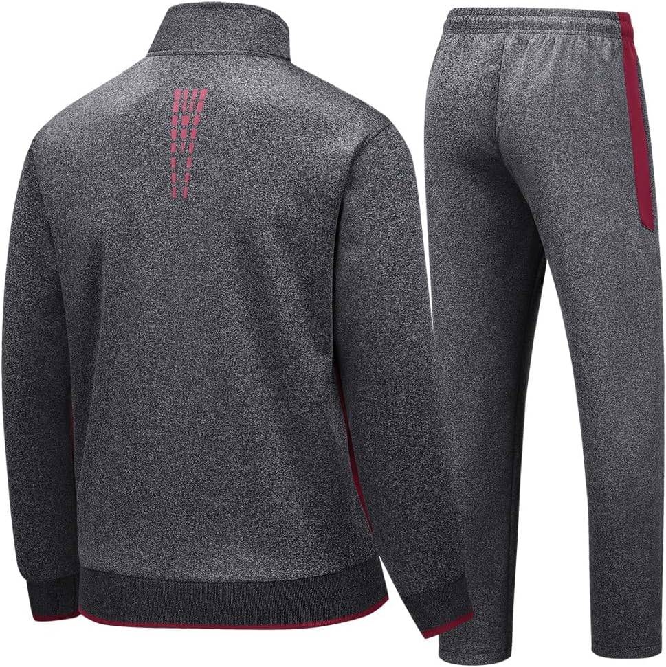Men's Casual Athletic Tracksuit Long Sleeve Sweatsuit Set Full Zip Running Jacket and Pants 2 Piece Outfits