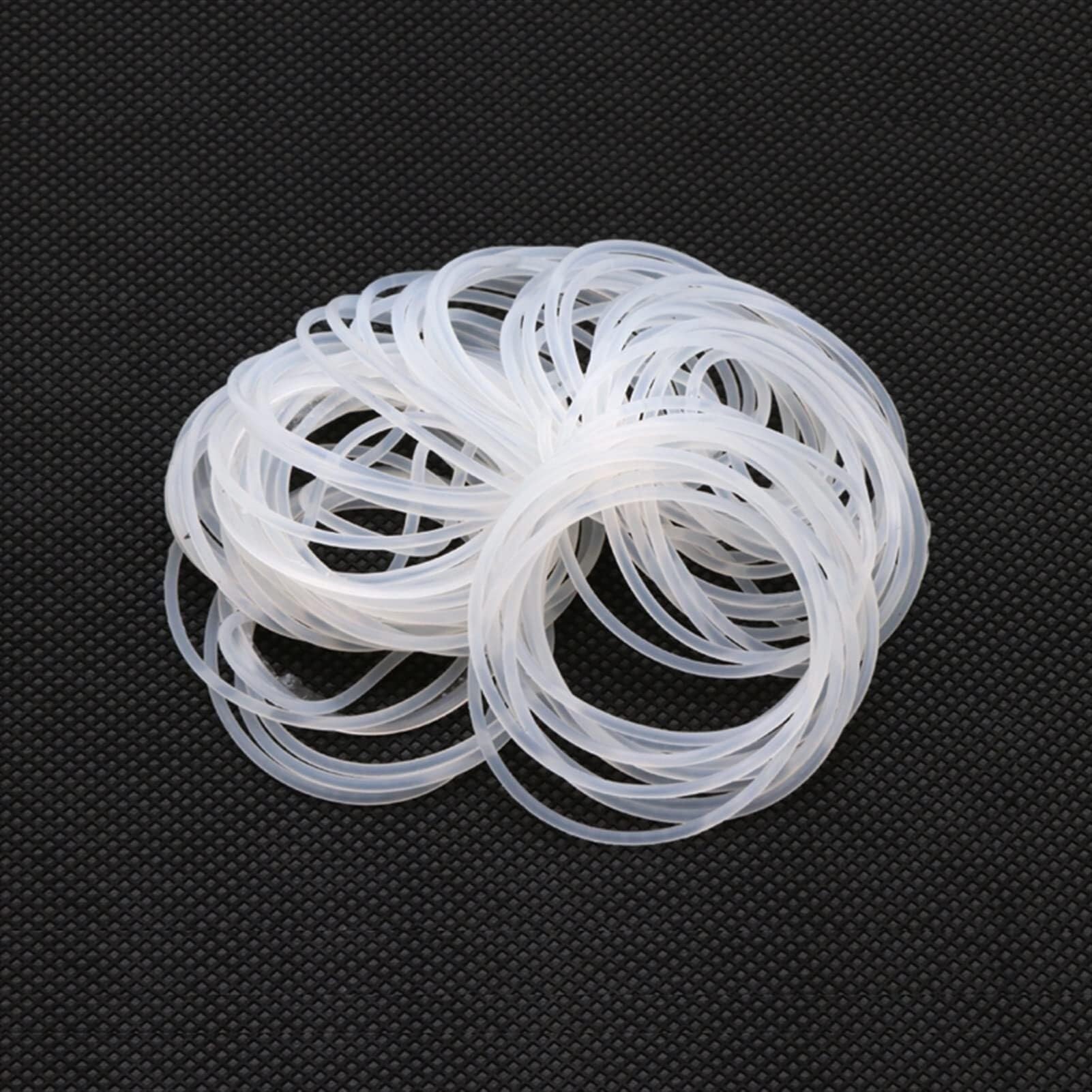 Kit O-ring in gomma 10/50 pezzi Guarnizione anello in silicone bianco CS 2mm OD 5~80mm Rondella impermeabile for uso alimentare Guarnizione in gomma siliconica Guarnizione o-ring in gomma Guarnizione