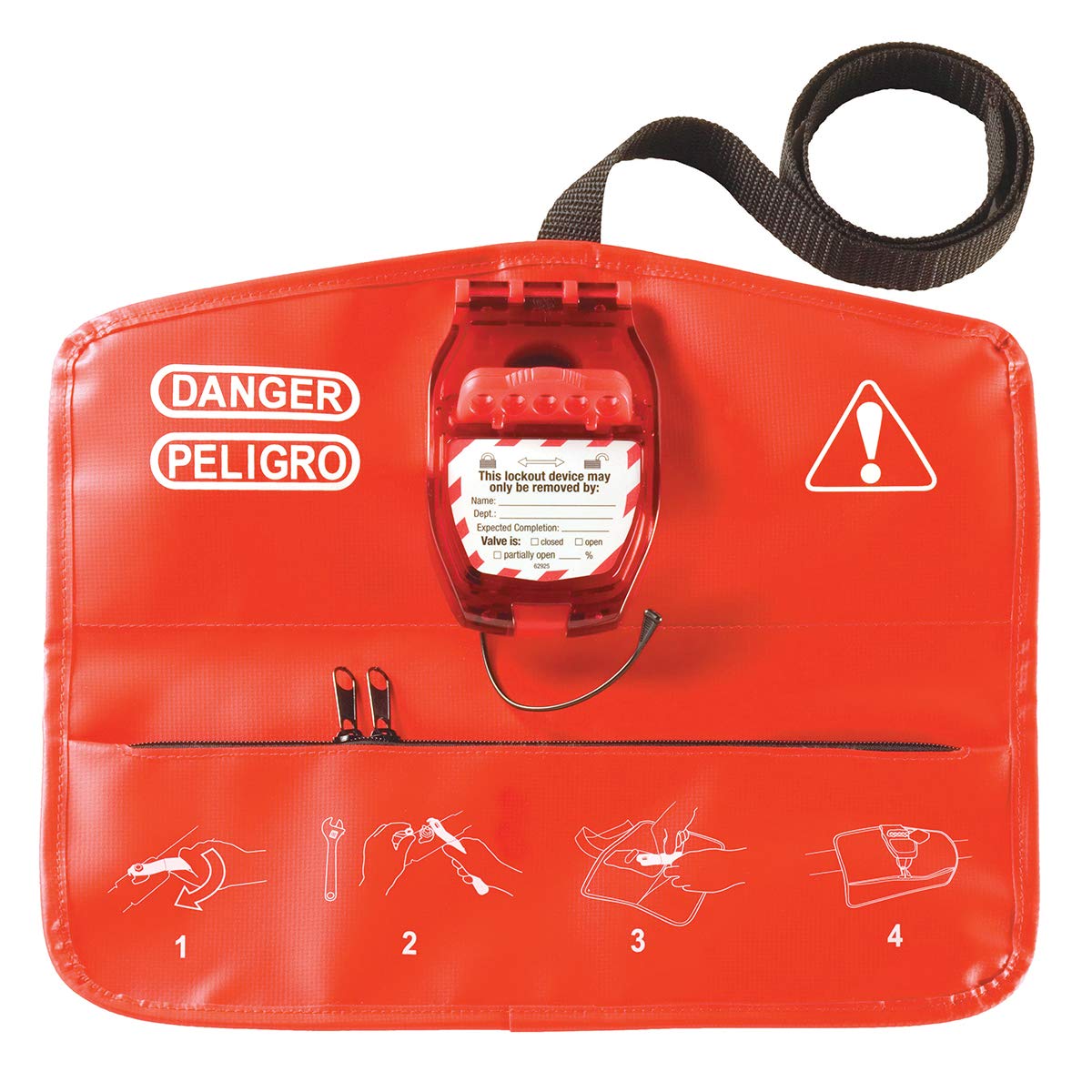 Consignation pour vannes à bille Master Lock 468L équipement sécurité rouge